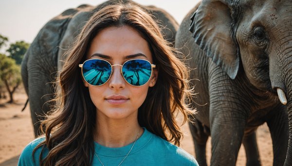 Discover stylish blue elephant sunglasses for women